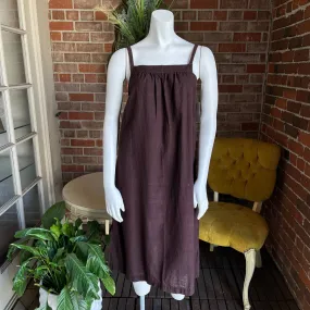 1970s Mocha Cotton Slip Dress