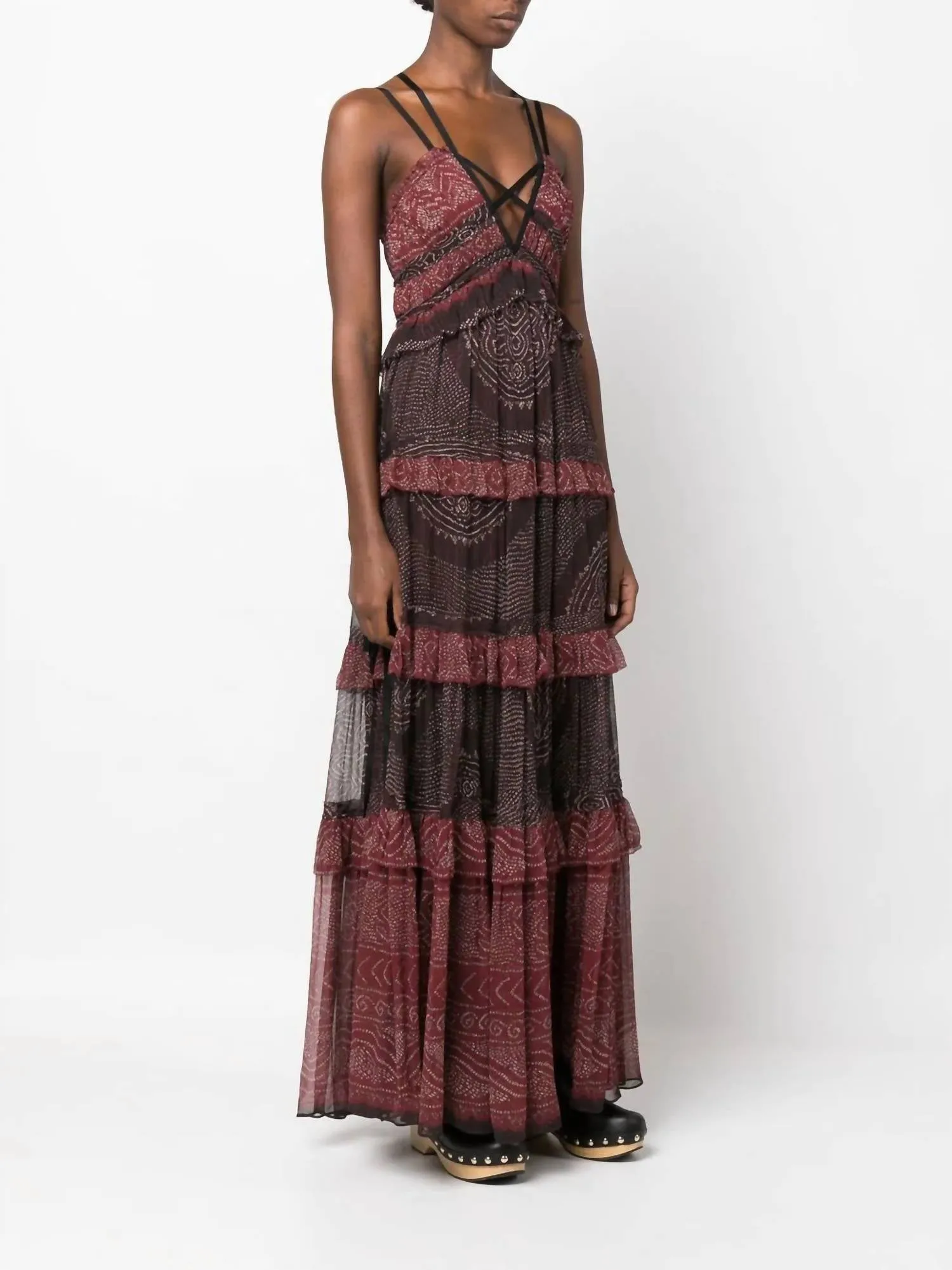 Agathe Gown In Garnet in Garnet