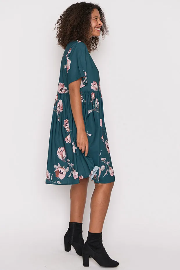 Allsorts Teal Floral Dress