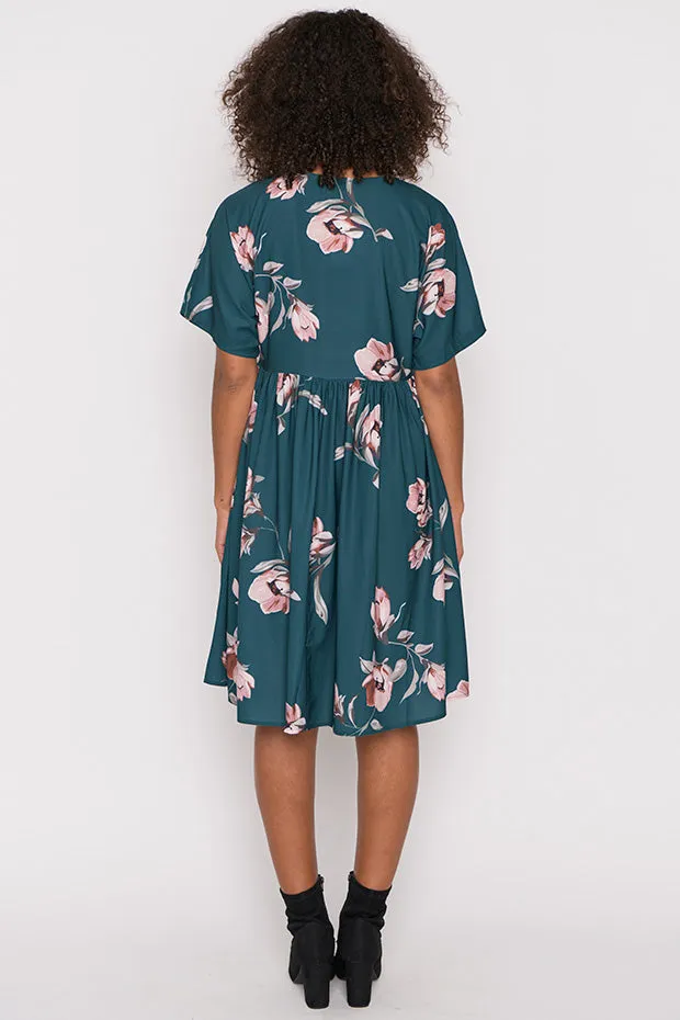 Allsorts Teal Floral Dress