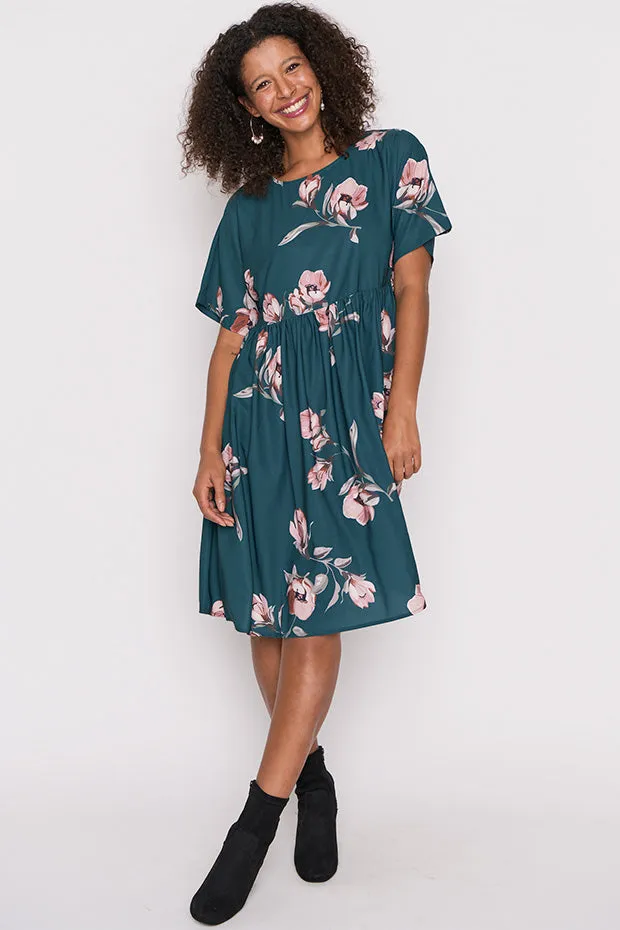 Allsorts Teal Floral Dress