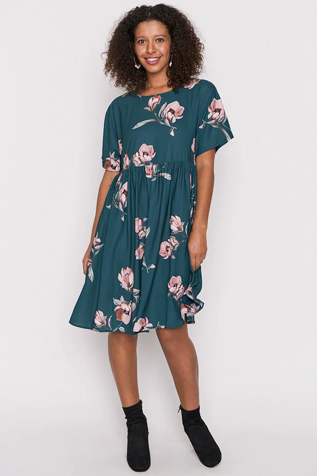 Allsorts Teal Floral Dress