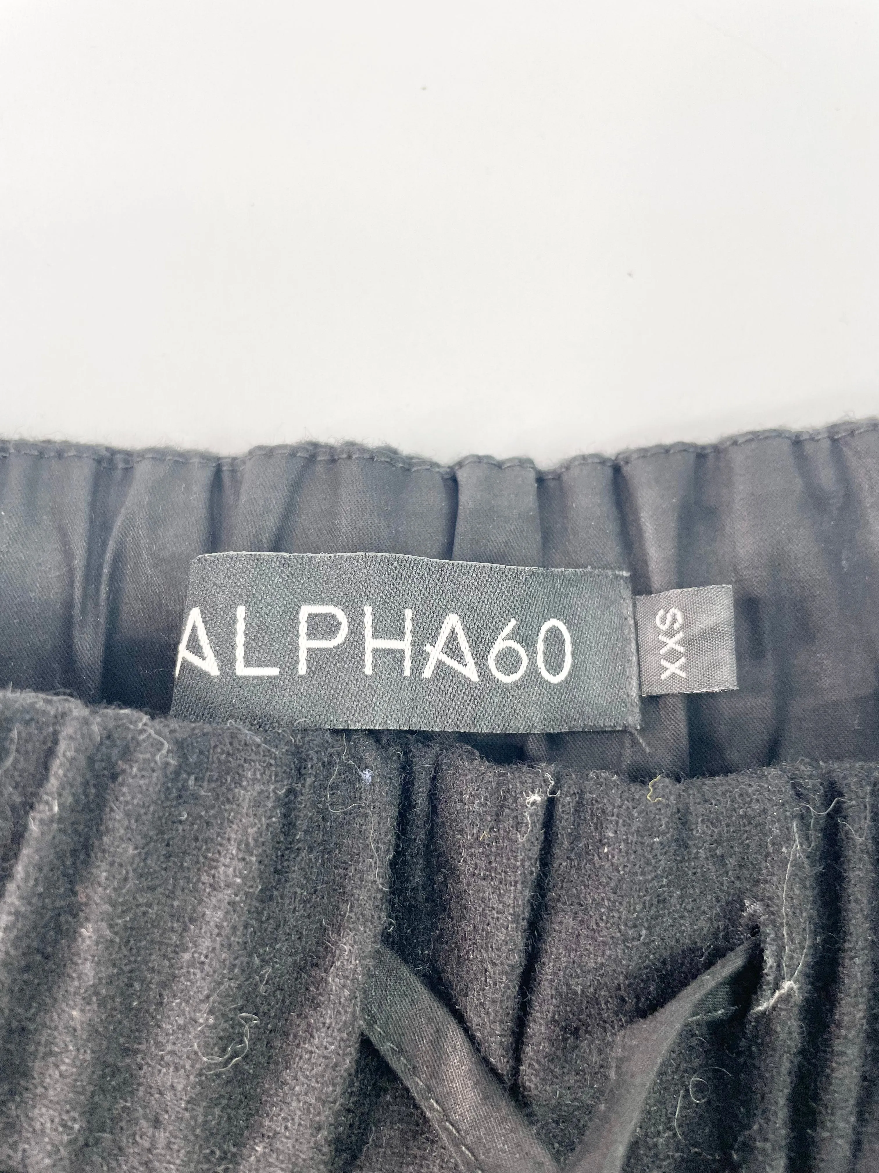 Alpha60 Black Wool Blend Embroidered Maxi Skirt - XXS