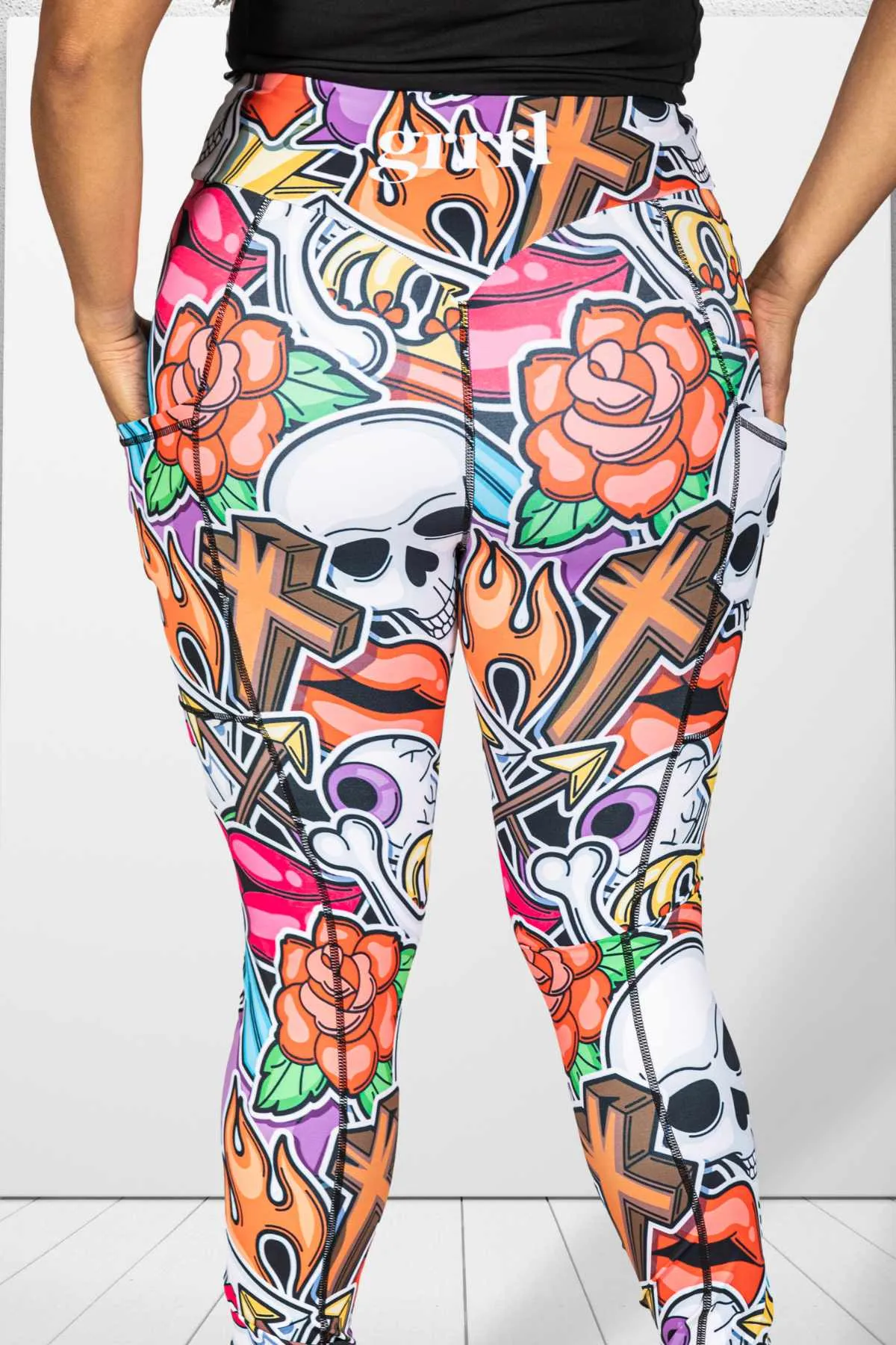 American Tattoo CT Free Next Level Pocket Leggings