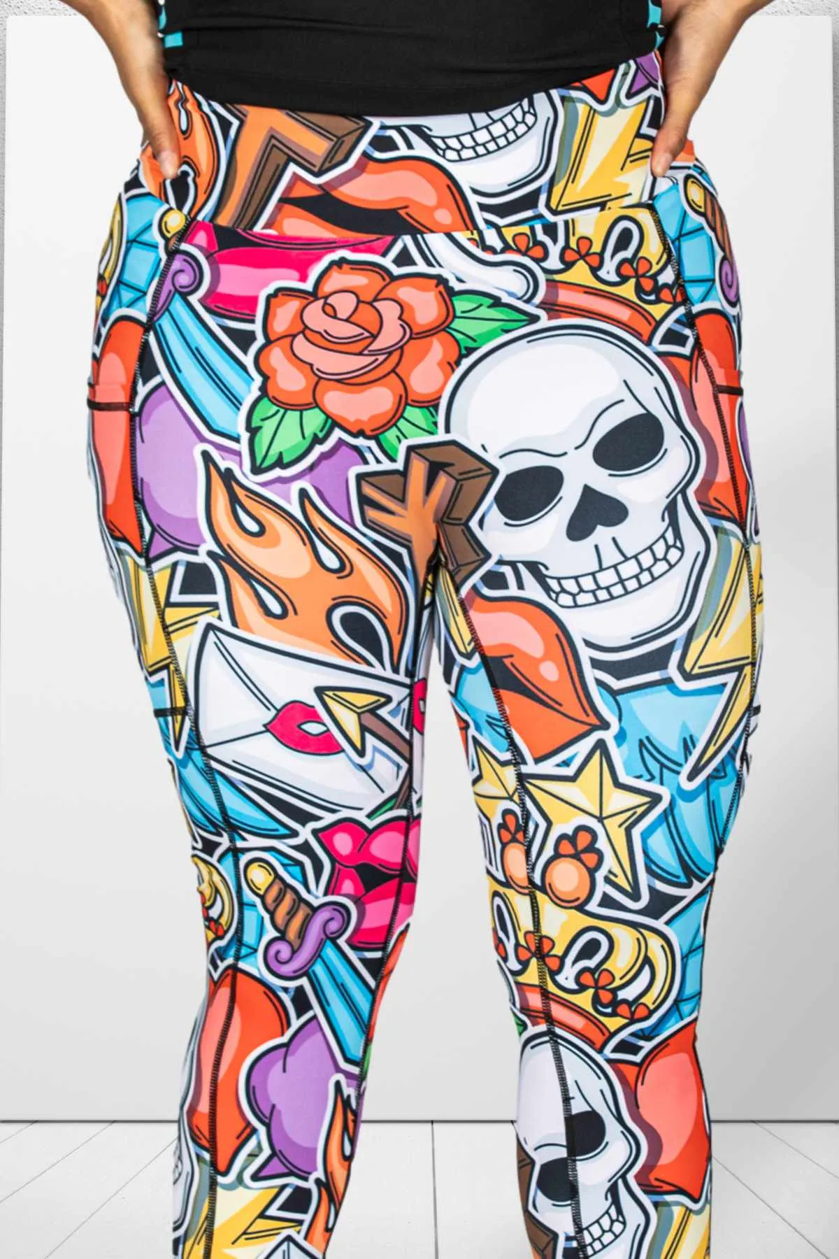 American Tattoo CT Free Next Level Pocket Leggings