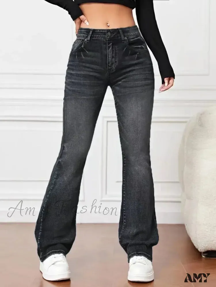 Amy Fashion - 2024 Fall Fashion Stretch Denim High Waist Casual For Women Female Clothing S-2XL Drop Shipping Jean