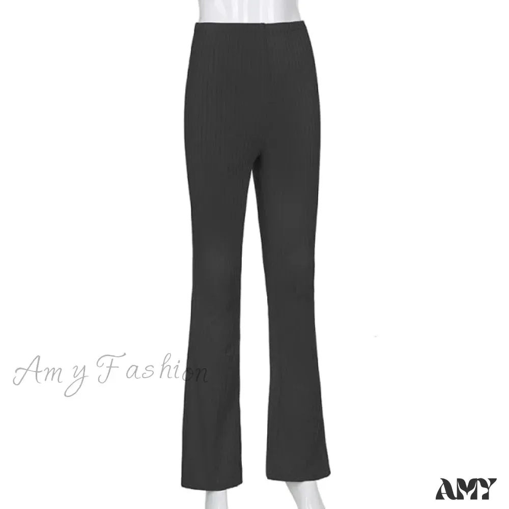 Amy Fashion - High Waist Aesthetic Female Vintage Pants