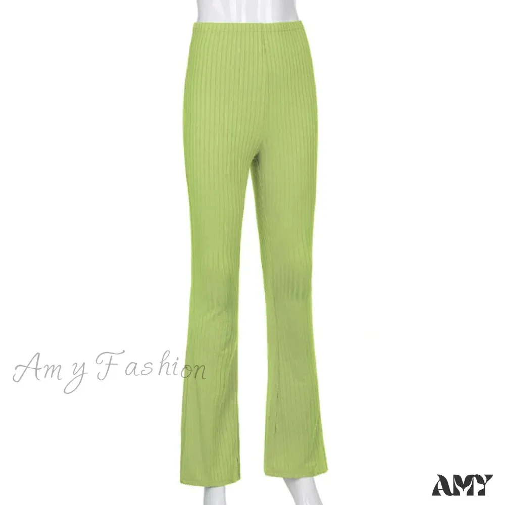 Amy Fashion - High Waist Aesthetic Female Vintage Pants