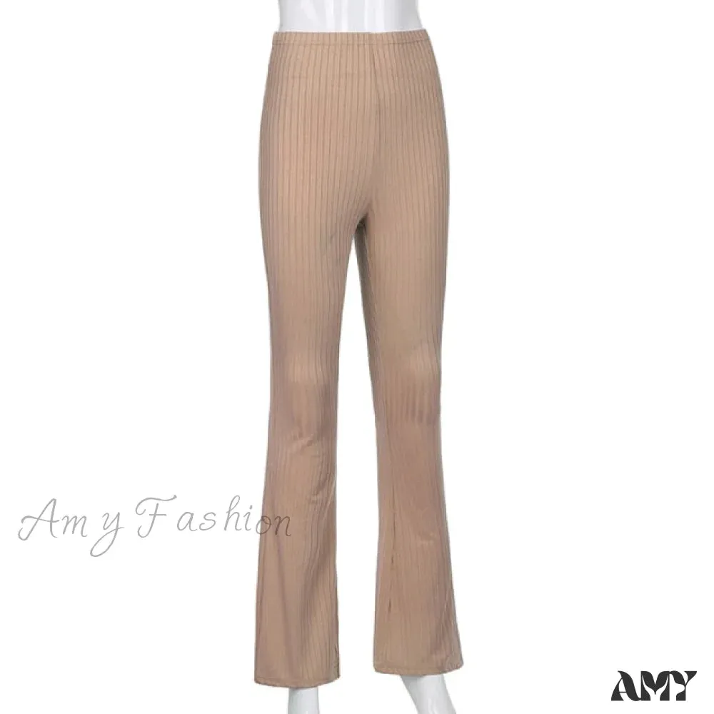 Amy Fashion - High Waist Aesthetic Female Vintage Pants