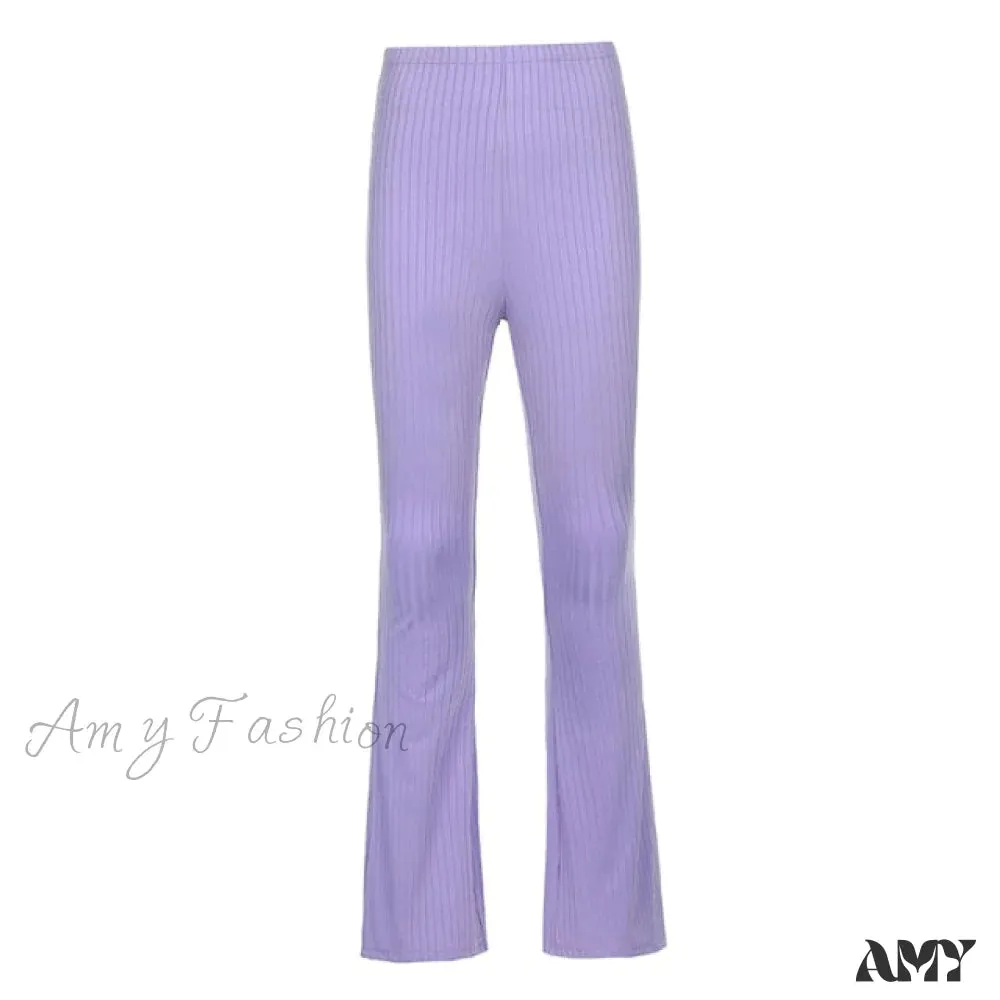 Amy Fashion - High Waist Aesthetic Female Vintage Pants