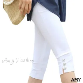 Amy Fashion - High Waist Elastic Elasticity Breeches Pantalons