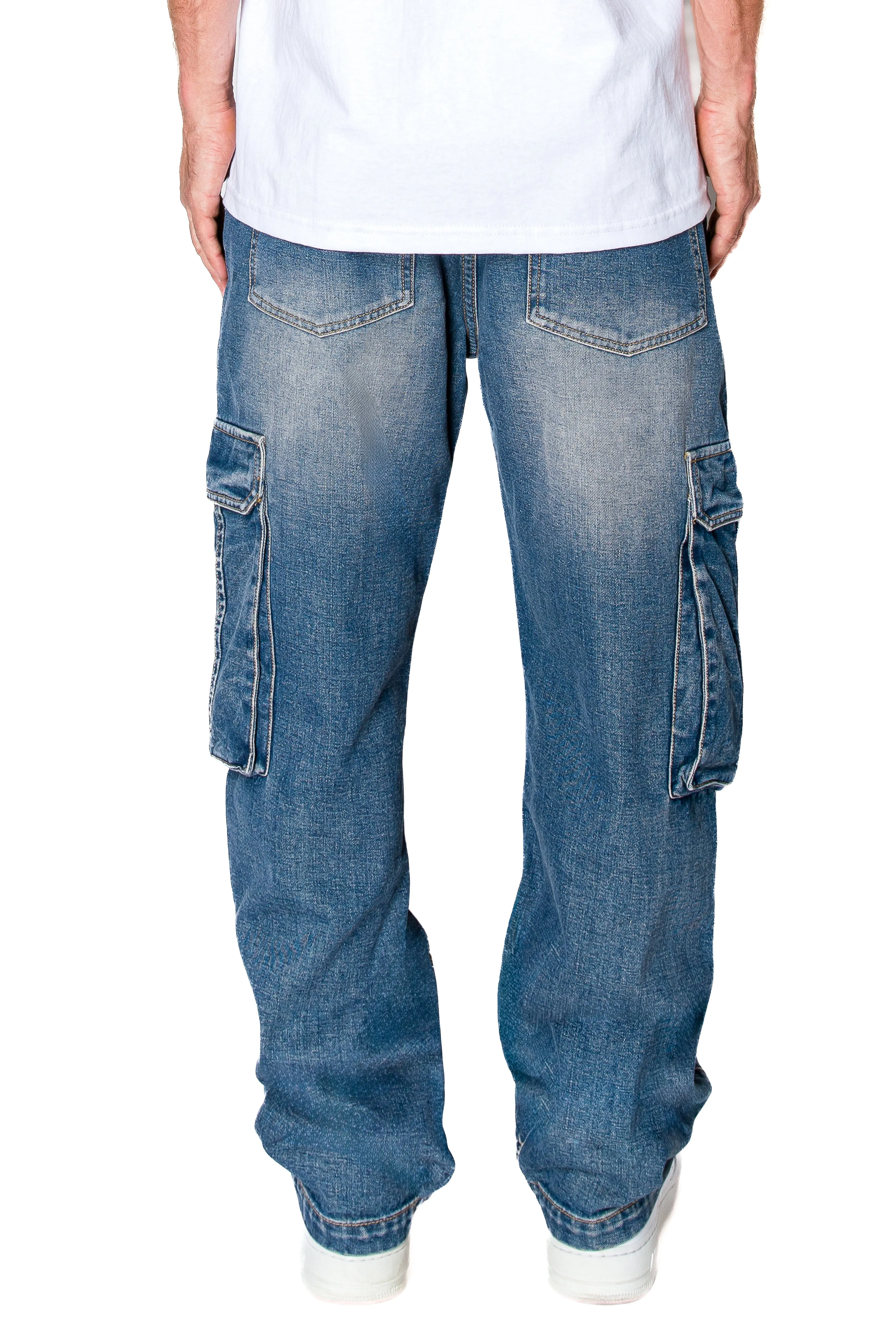 Baggy Fit Cargo Denim Jeans