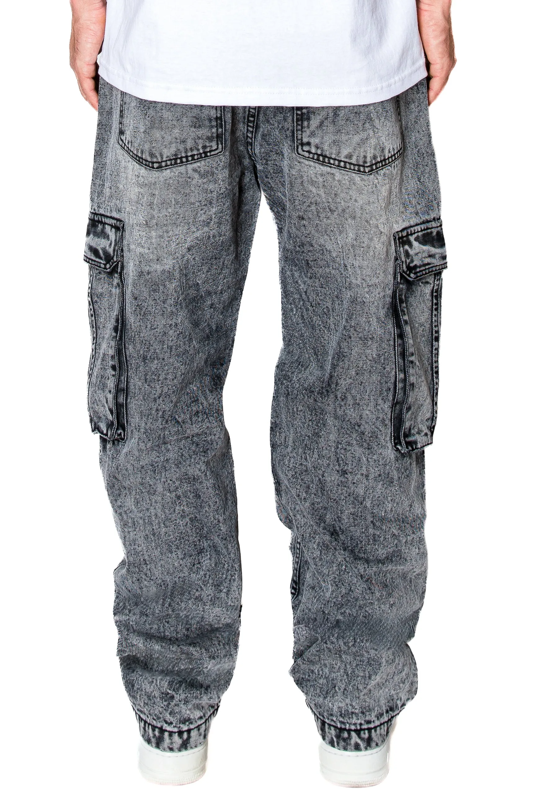 Baggy Fit Cargo Denim Jeans