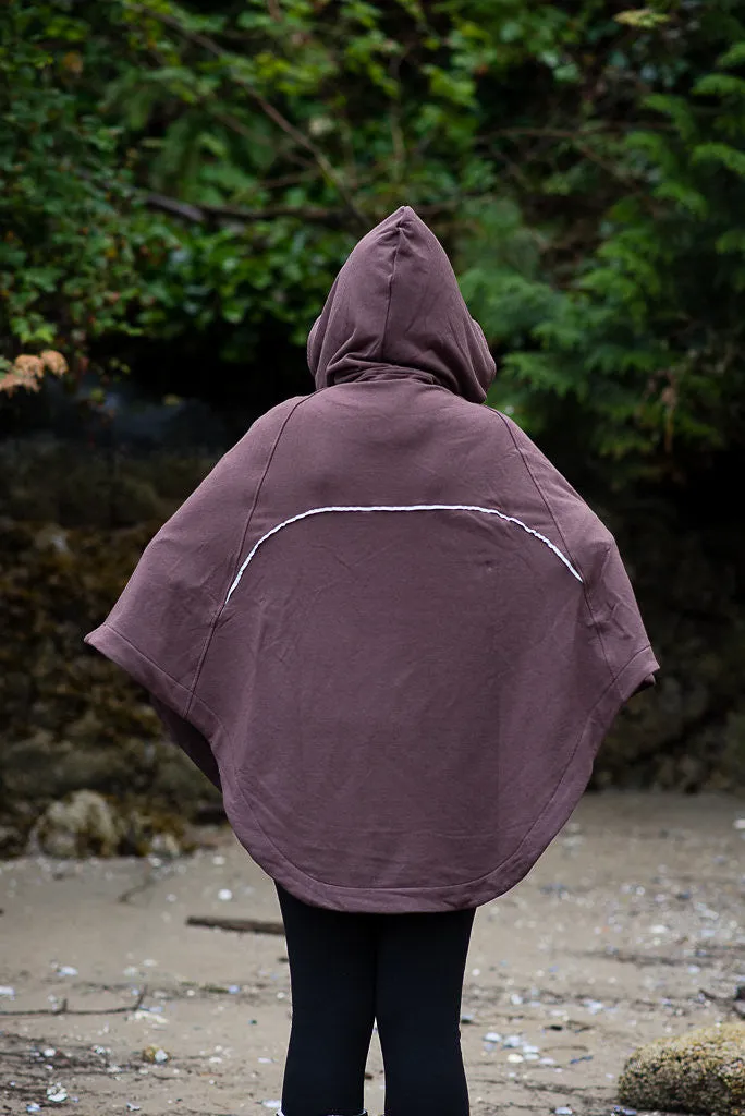 Bamboo Soft Cotton Poncho - Chocolate