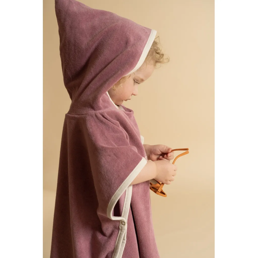 Bathing Poncho | GOTS - Mauve Rose