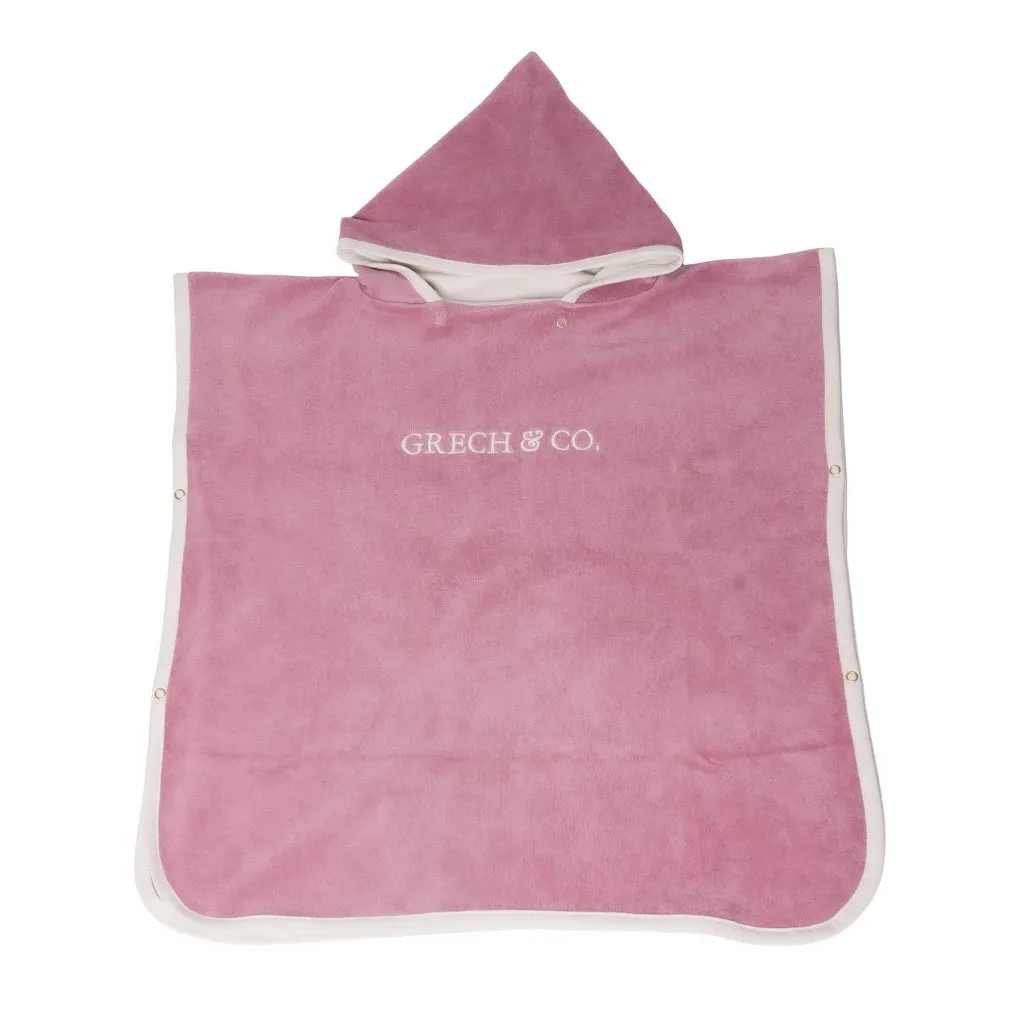 Bathing Poncho | GOTS - Mauve Rose