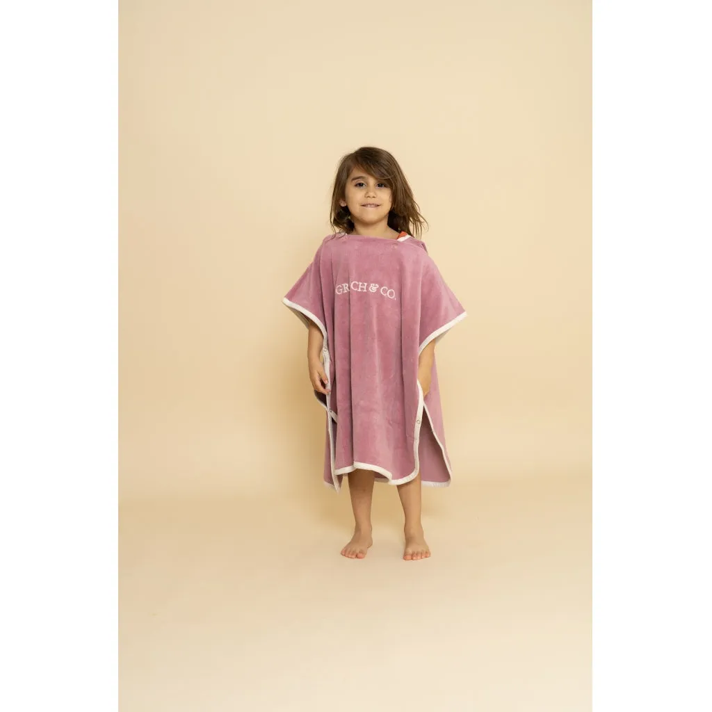 Bathing Poncho | GOTS - Mauve Rose