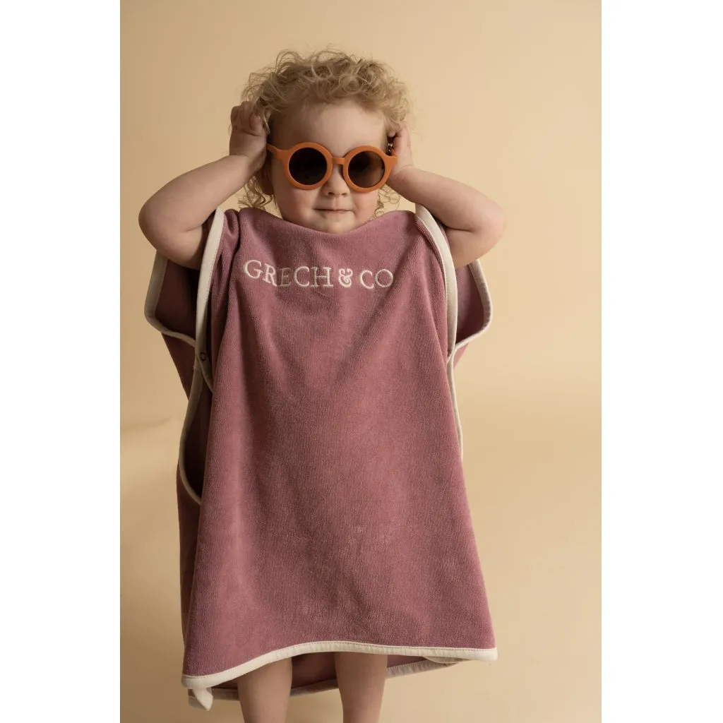 Bathing Poncho | GOTS - Mauve Rose