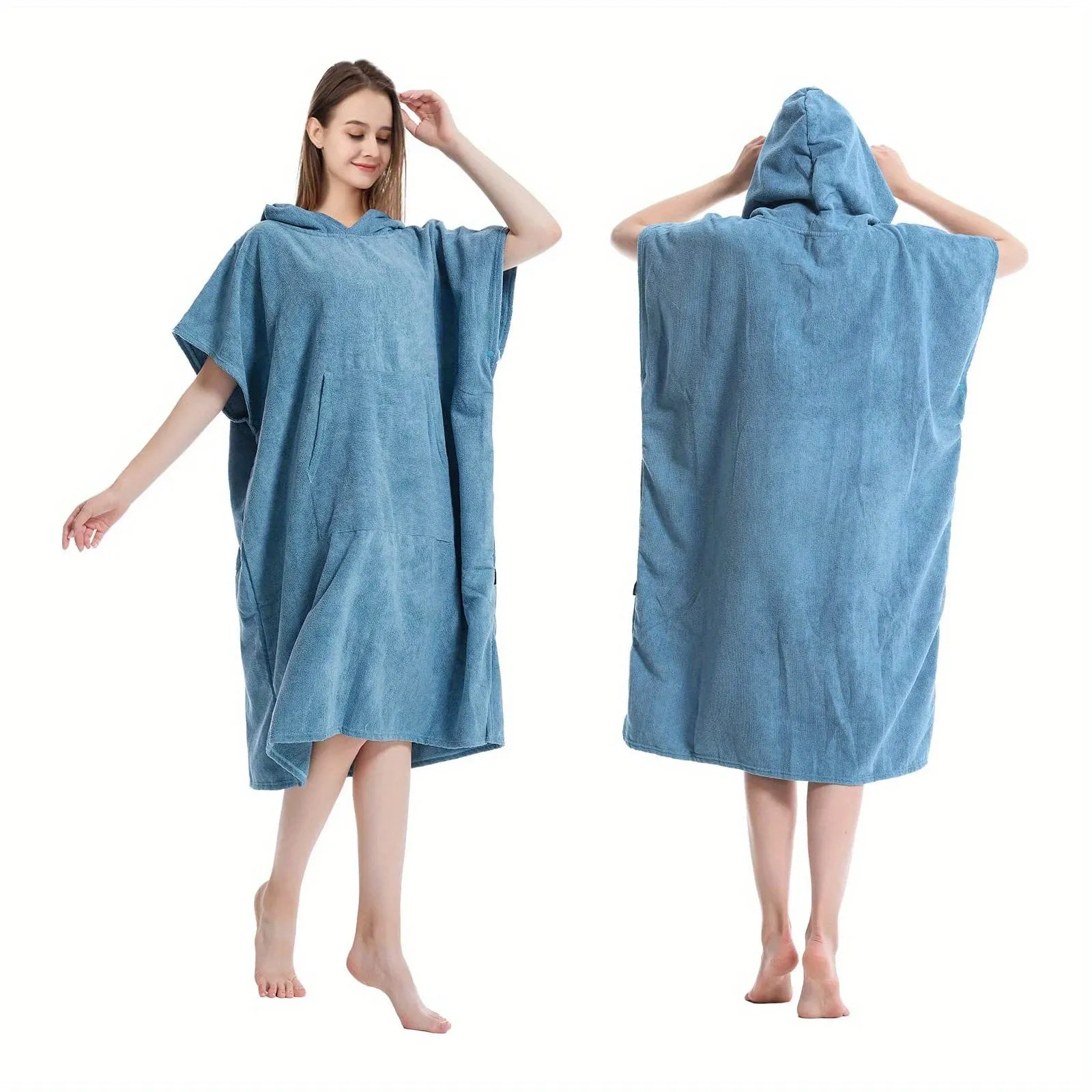 Beach Poncho:  Quick Dry Hooded Towel Robe