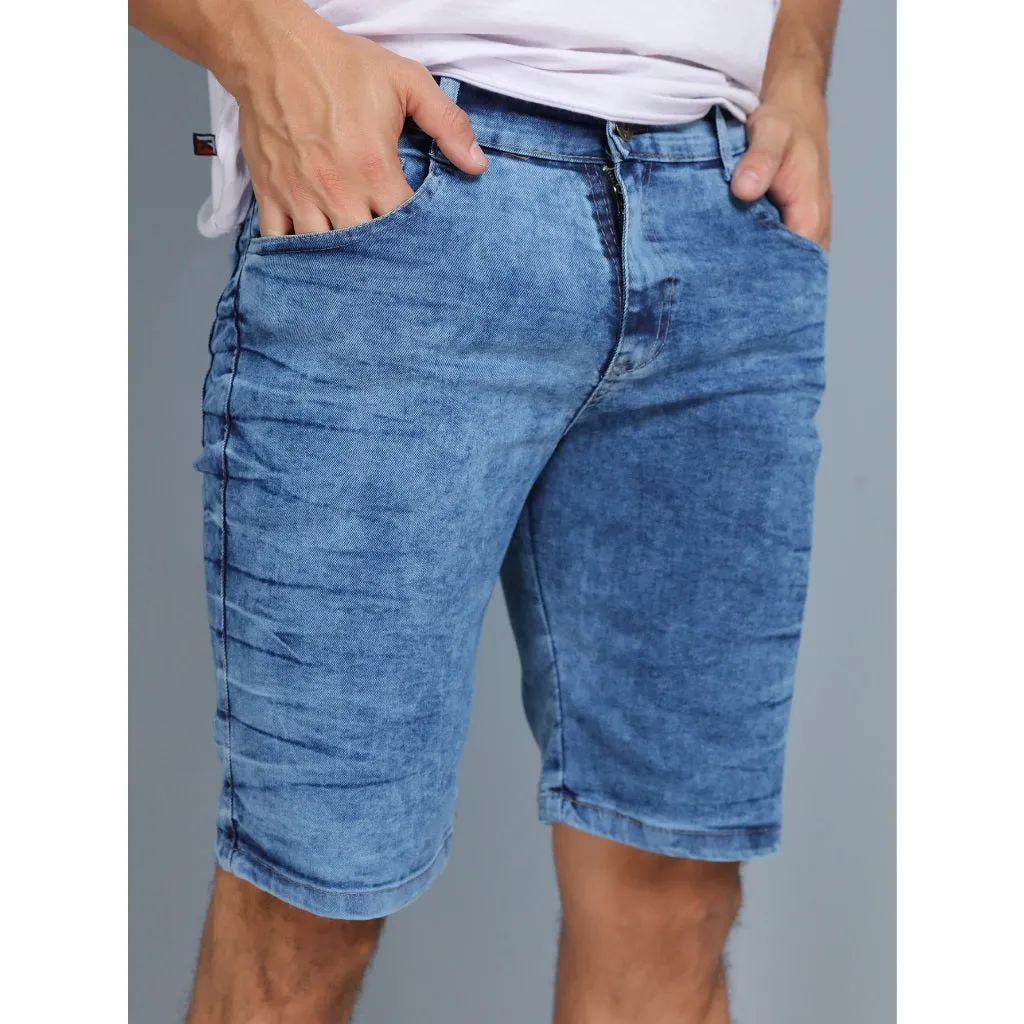 Bermuda Jeans Masculina Elastano