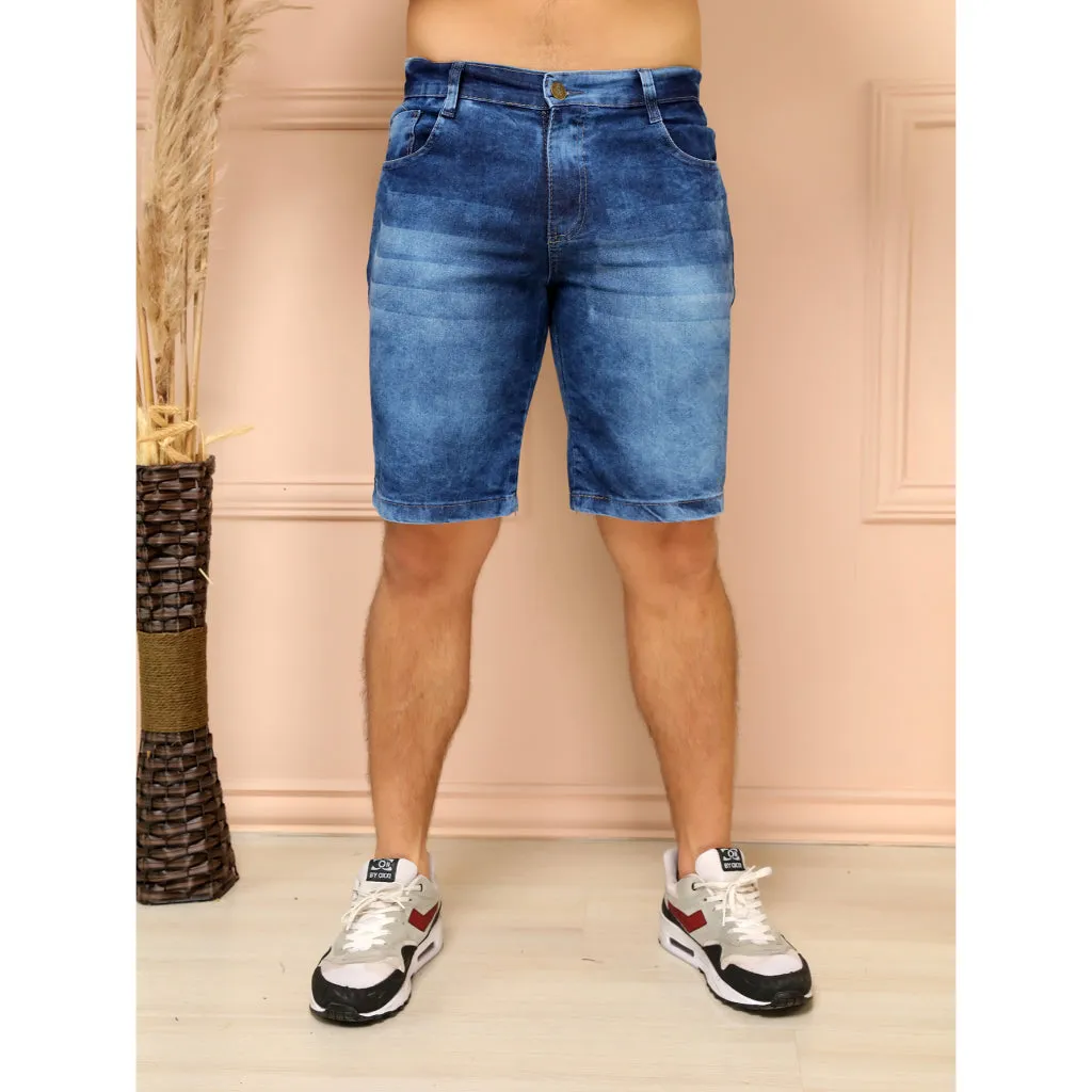 Bermuda Jeans Masculina Elastano