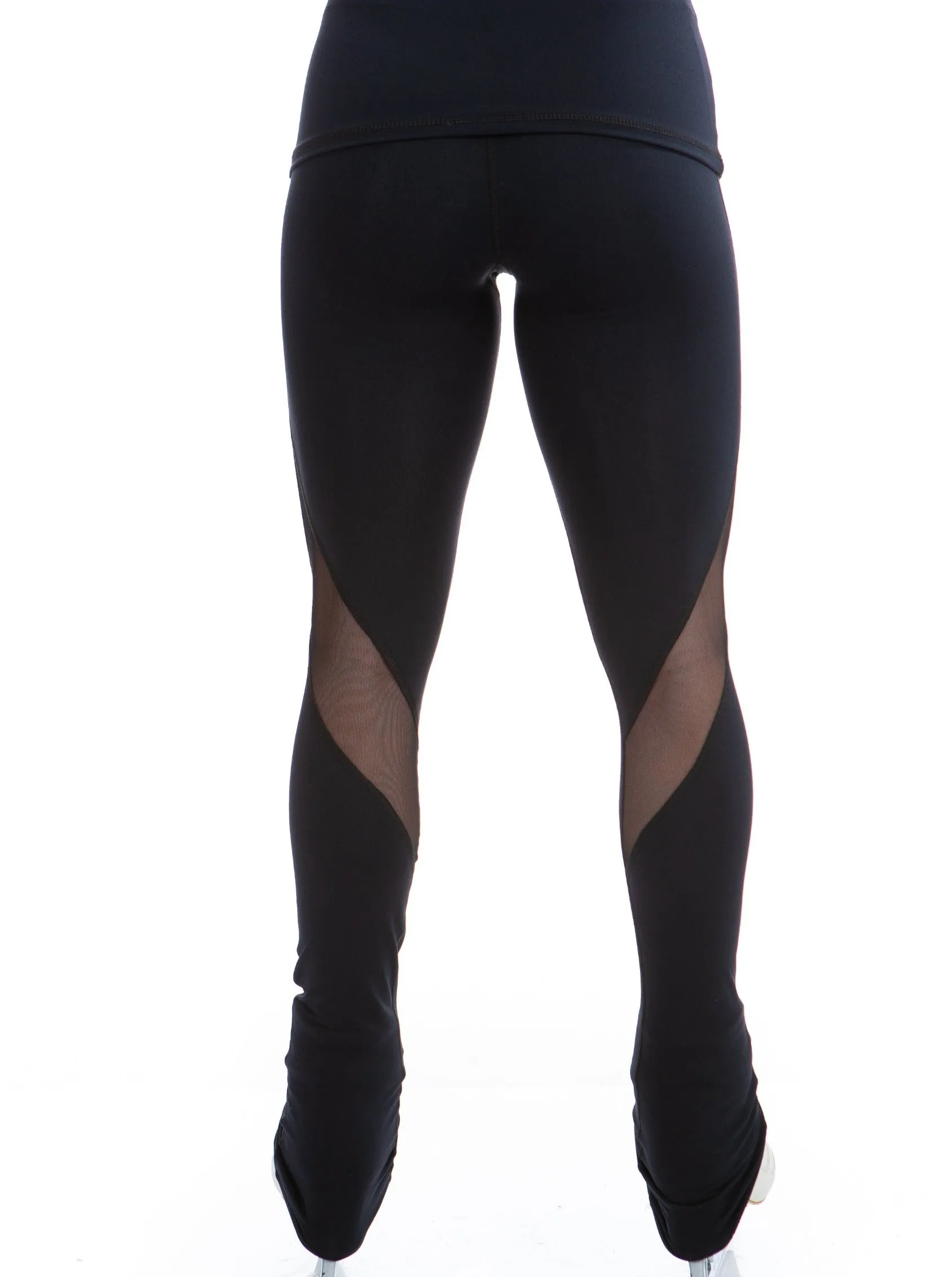 Black High Waist Supplex Legging With Mesh