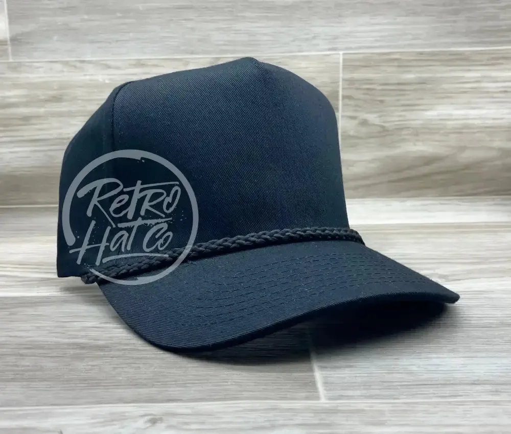 Blank Tall Retro Snapback Rope Hat