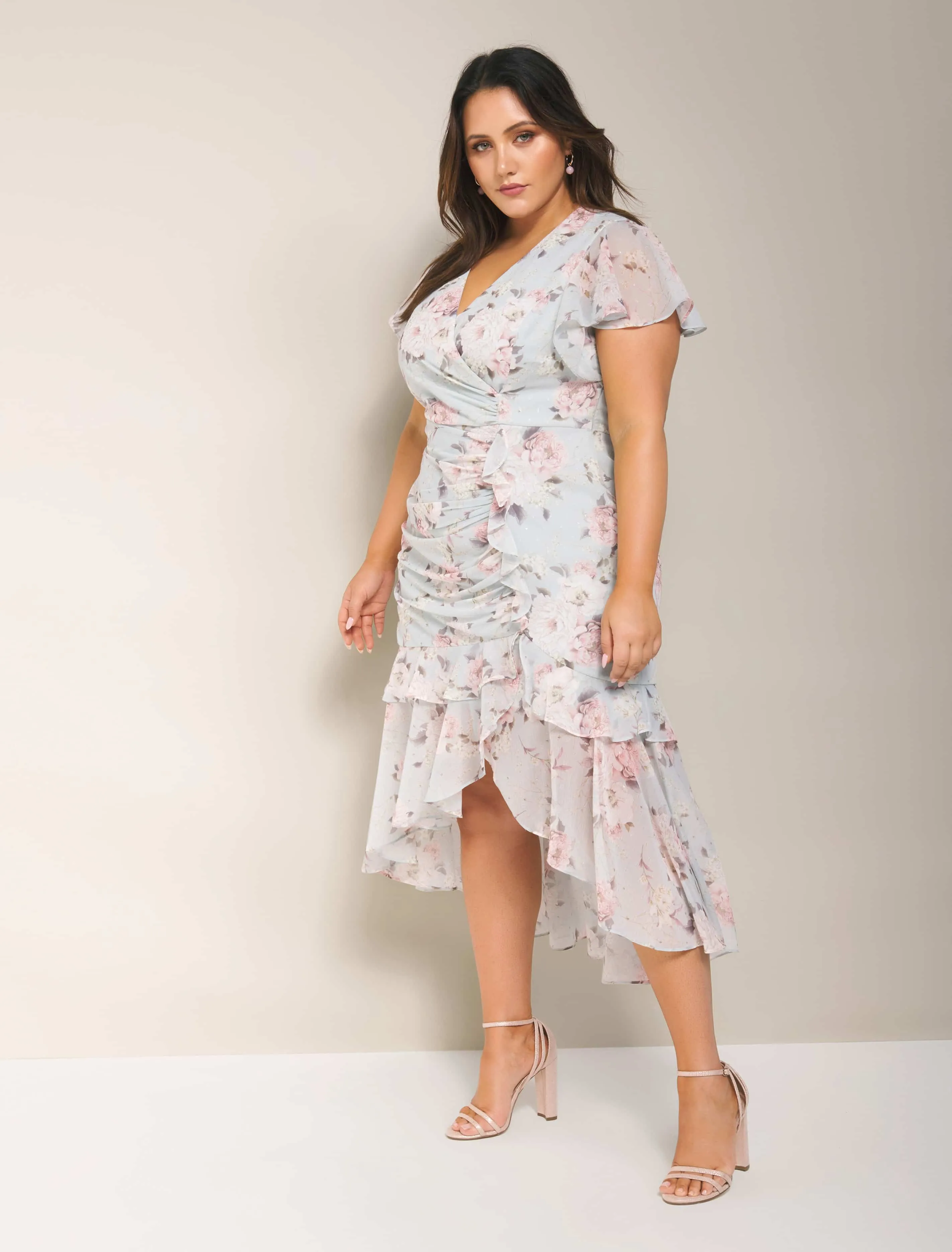 Bronte Ruched Curve Wrap Dress