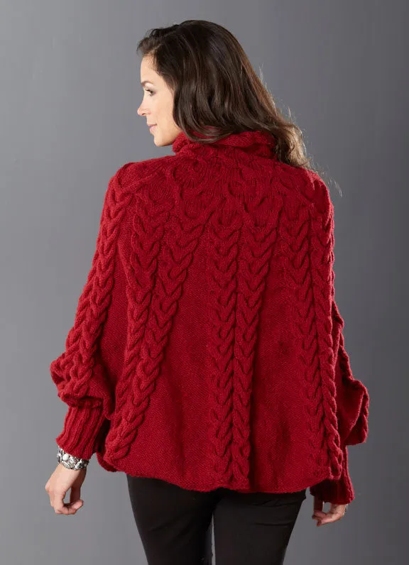 Cabled Poncho