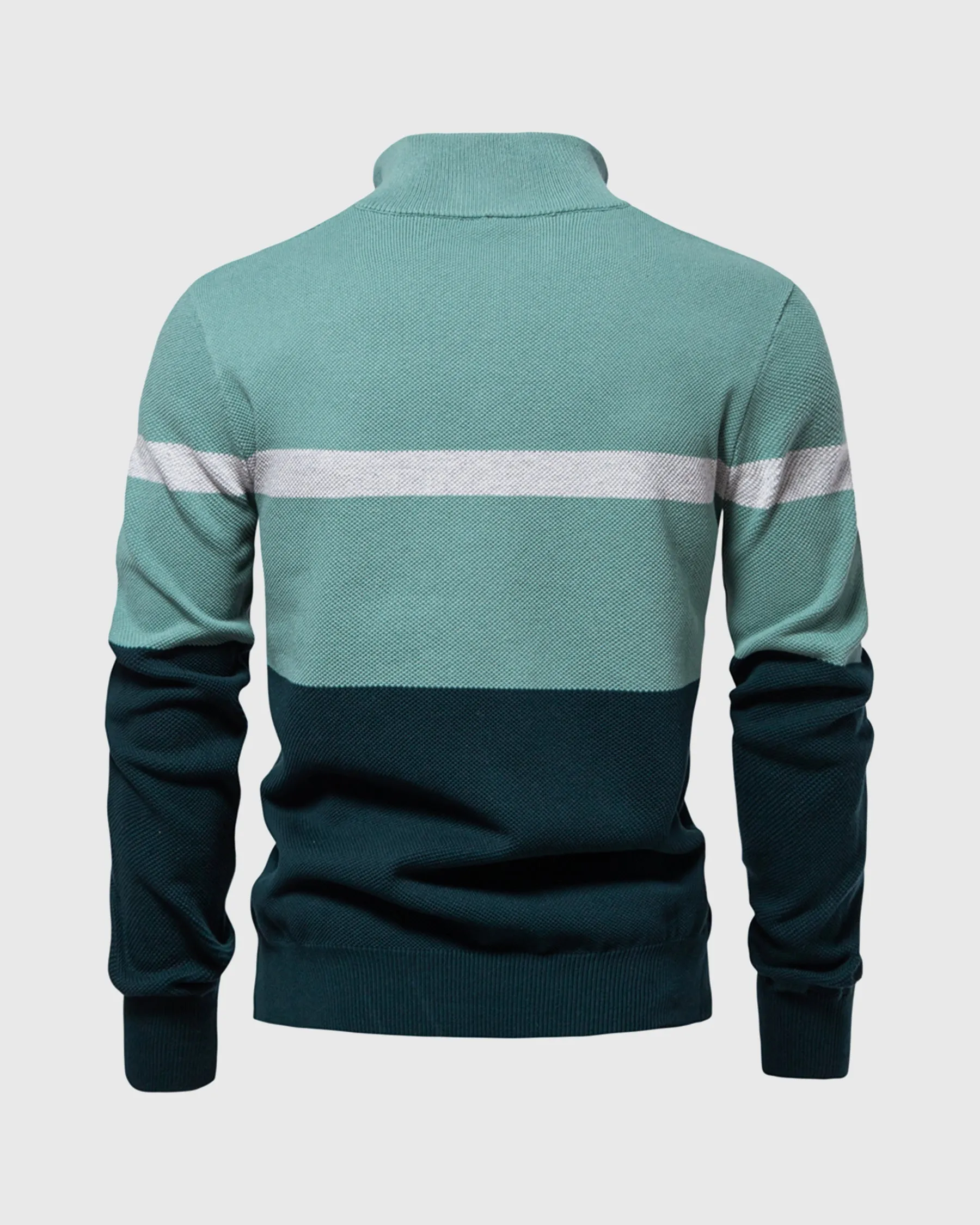 Color-Block Quarter-Zip Sweater