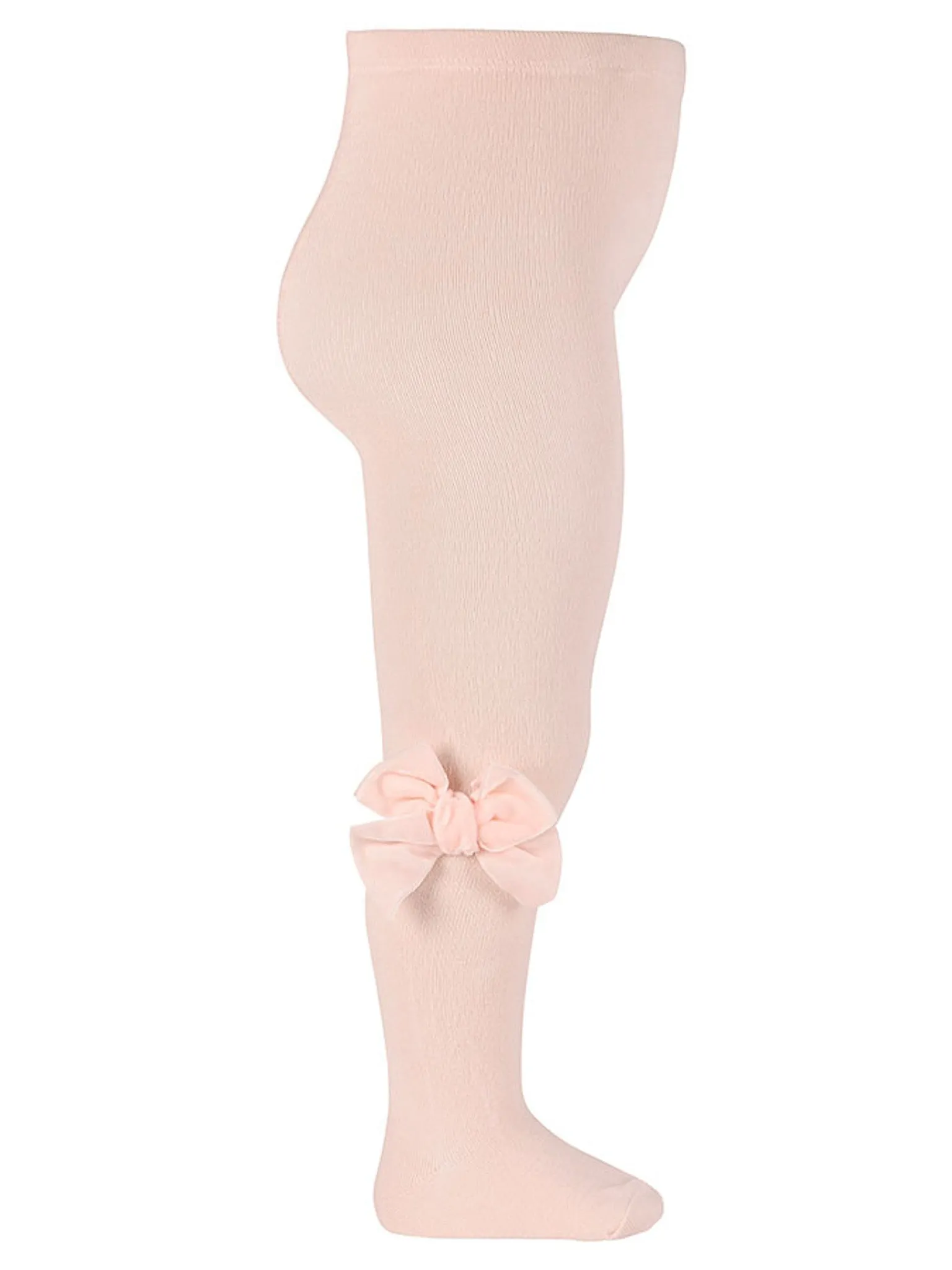 Condor Nude Pink Velvet Bow Tights