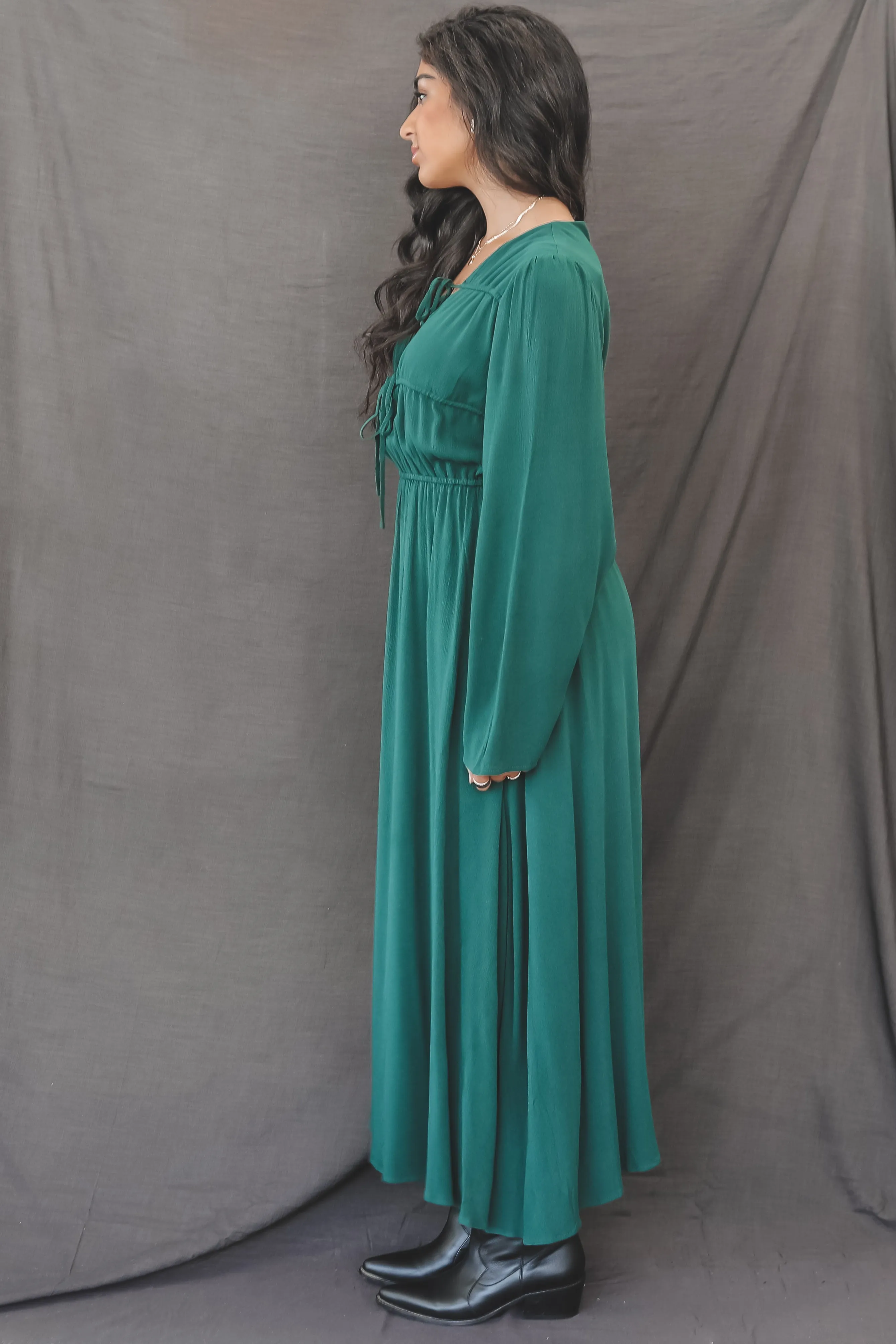 Cool Calm And Looking Good Hunter Green Maxi Dress