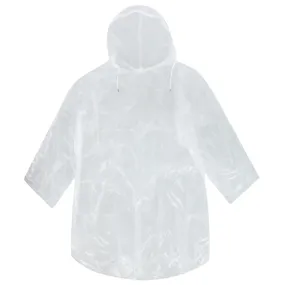 CTM® Adult Clear Rain Poncho with Drawstring Hood