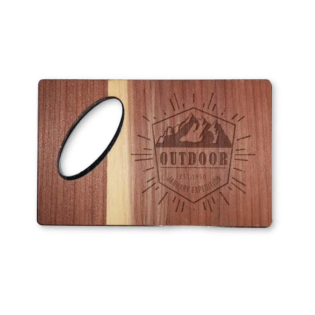 Customizable Wooden Credit Card Bottle Opener