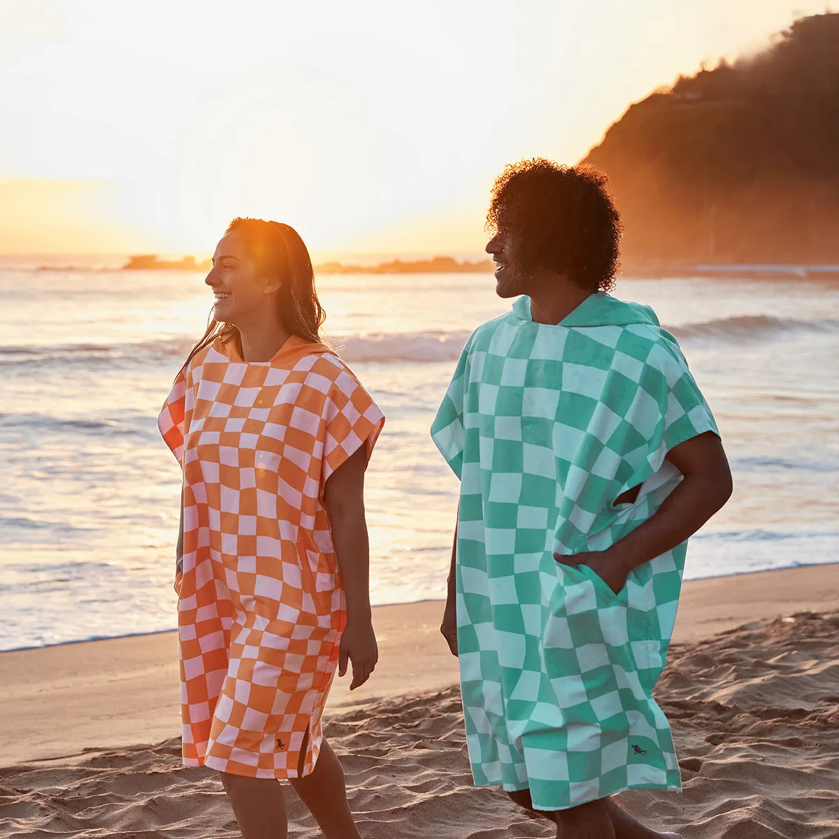 Dock & Bay Poncho Adults - Groovy Check - GRS Certified