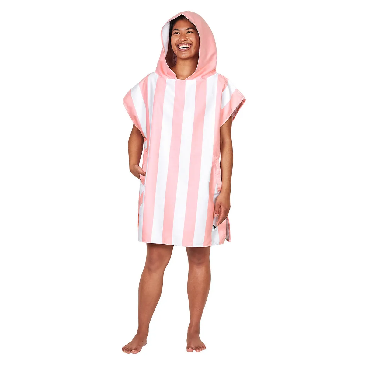 Dock & Bay Poncho Adults - Malibu Pink - GRS Certified