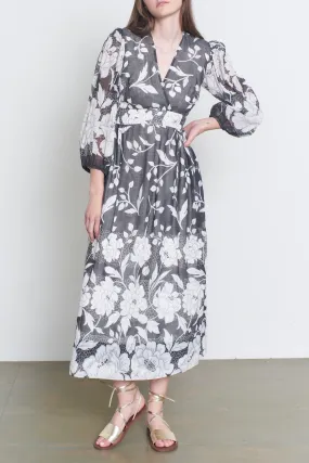 Faux wrap maxi dress - Vintage