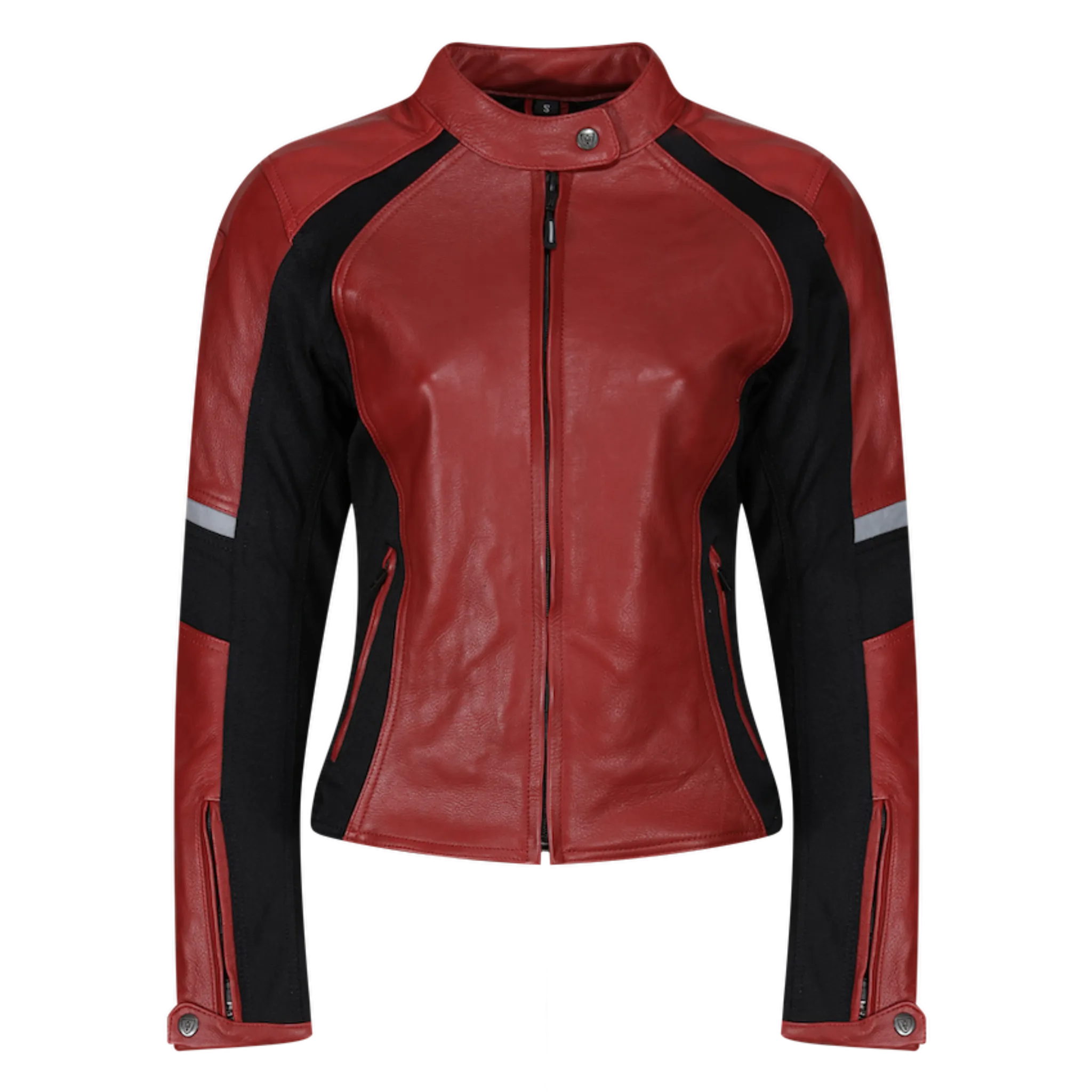 FIONA RED - Women's Motorcycle Leather Jacket