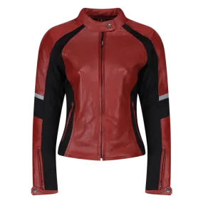 FIONA RED - Women's Motorcycle Leather Jacket