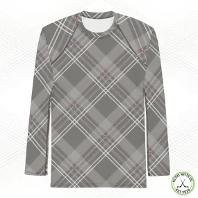 FMC Gray/Pink Plaid LS Base Layer