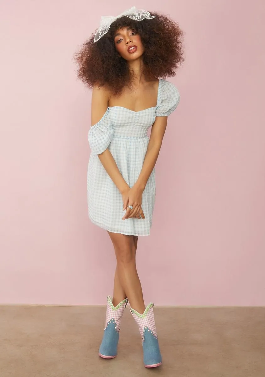 Forgotten Fairytale Gingham Babydoll Dress