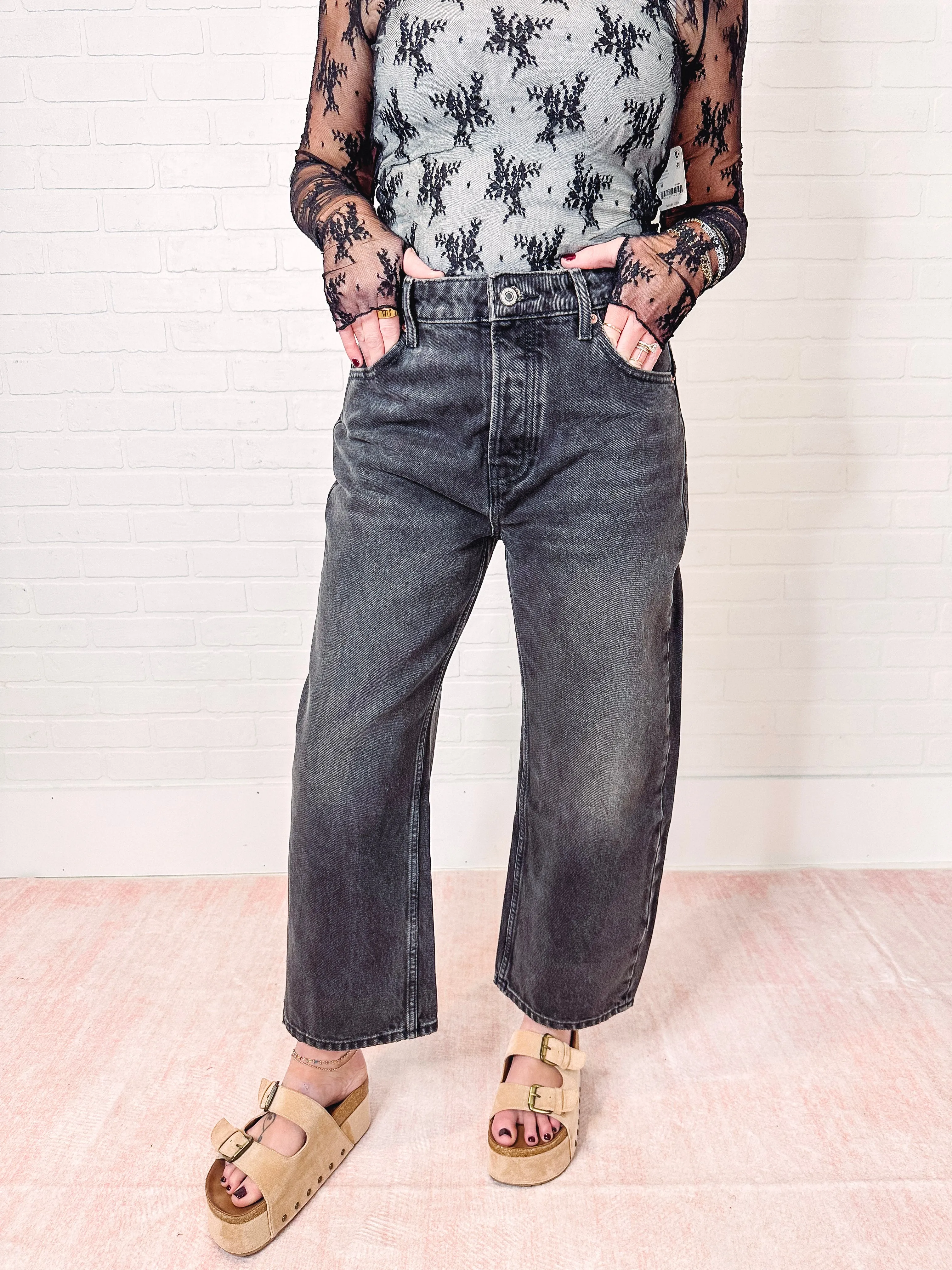 Free People Deep Trance Dropped Boyfriend Jeans