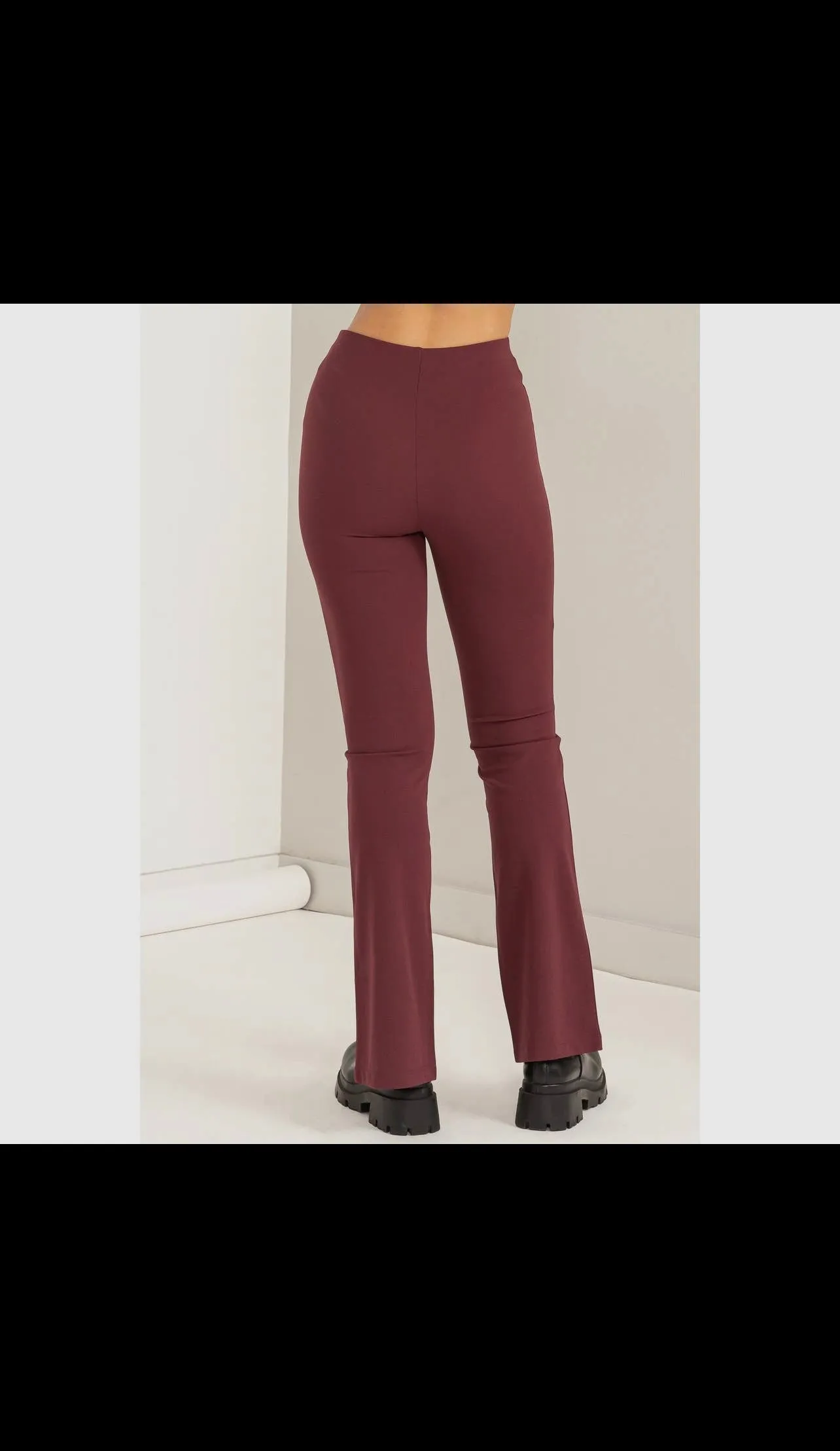 front slit pintuck stretch dress pants *3 COLORS*