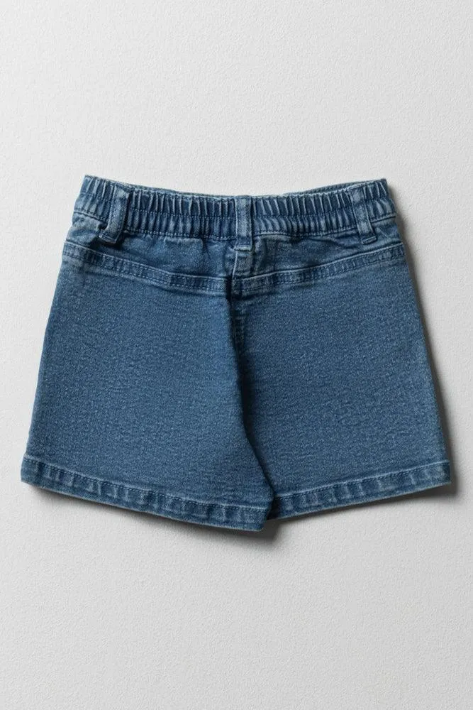 Frozen Denim Skort Mid Wash