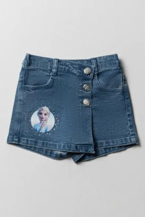 Frozen Denim Skort Mid Wash