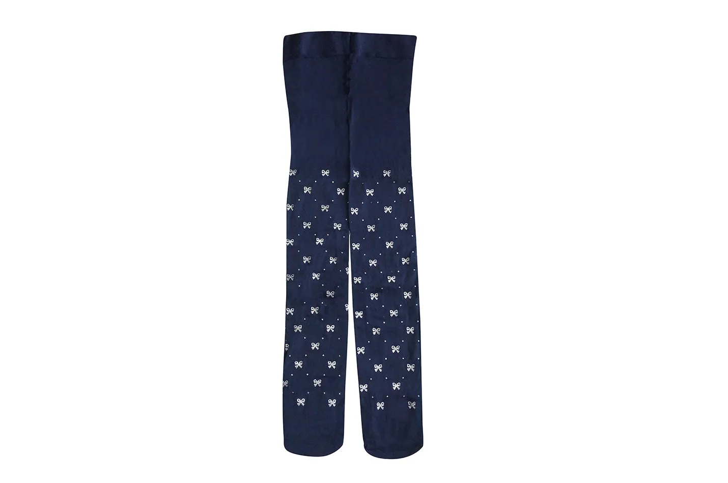 Girls thin tights - Bows - Navy Blue