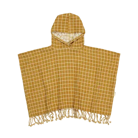 Grid Poncho | Ochre