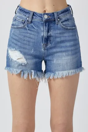 High Rise Denim Shorts