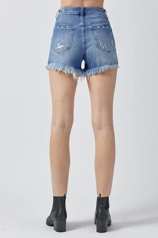 High Rise Denim Shorts