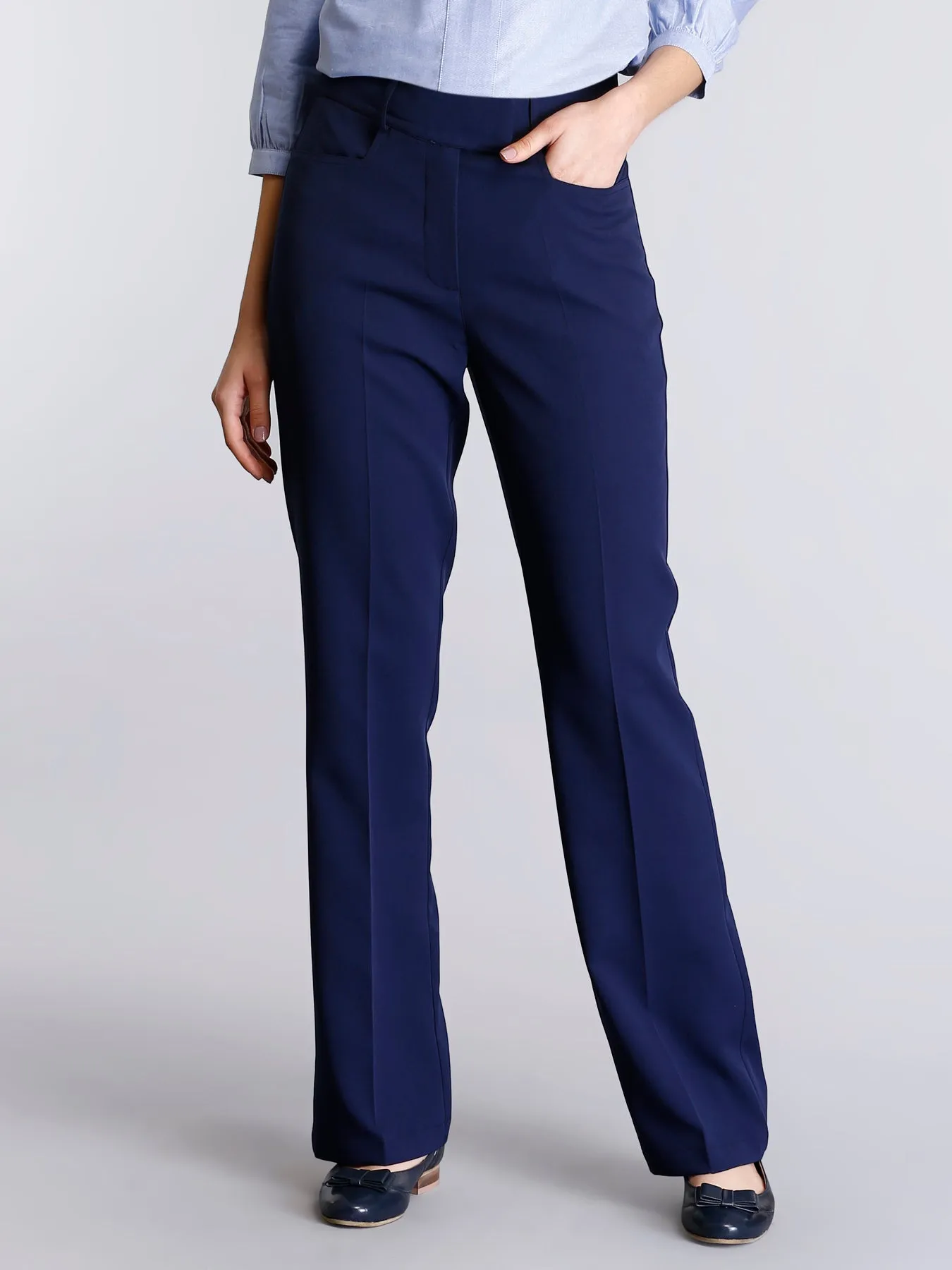 High Waist Pants - Navy